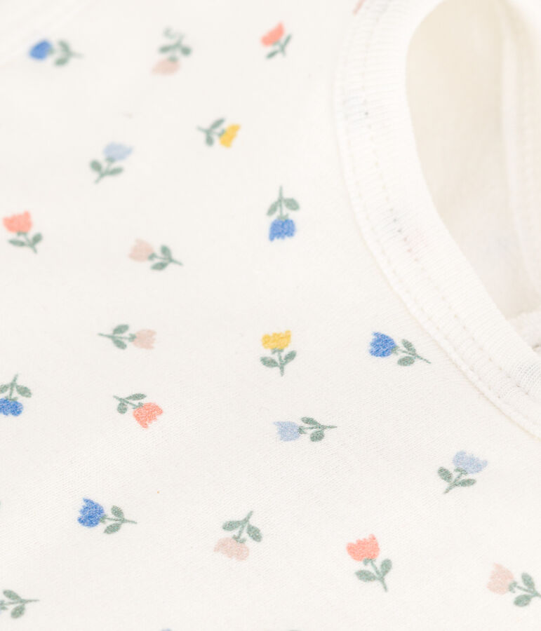 Printed Cotton Bib MARSHMALLOW white/EDNA