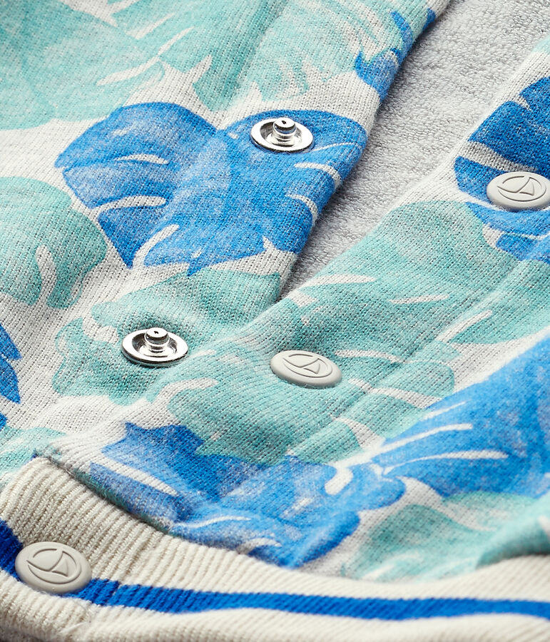 Baby boy's print cardigan BELUGA grey/MULTICO white