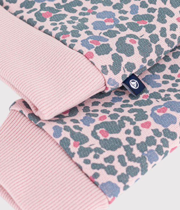 Children's printed cotton sweatshirt pink/multicolor