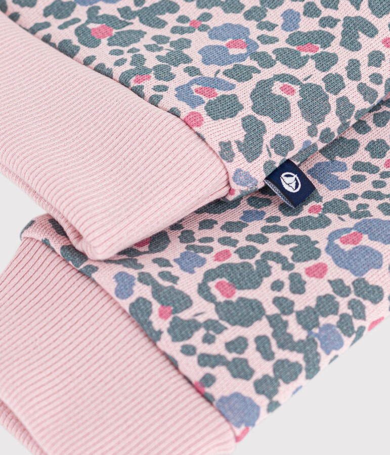 Children's printed cotton sweatshirt pink/multicolor