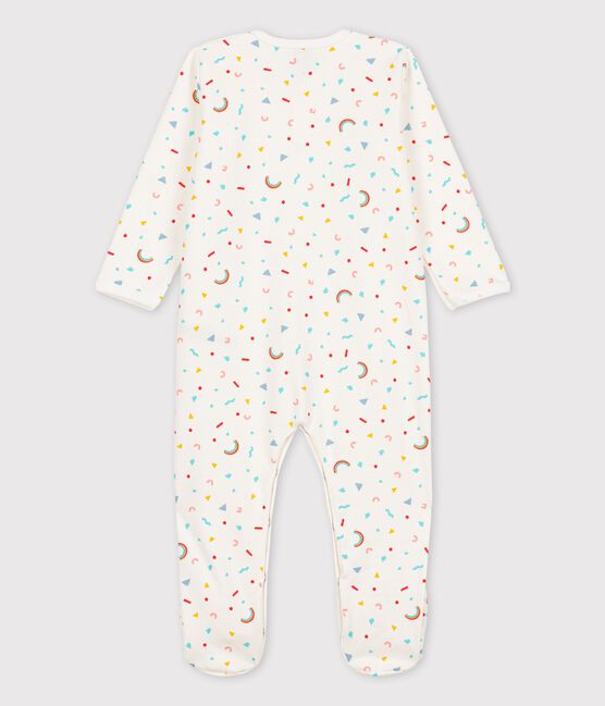 Babies' Fleece Sleepsuit MARSHMALLOW white/MULTICO white