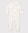 Babies' Fleece Sleepsuit MARSHMALLOW white/MULTICO white