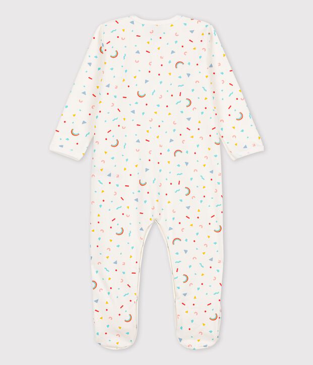 Babies' Fleece Sleepsuit white/multicolor