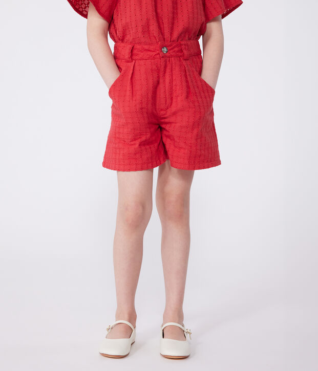 Children's cotton shorts red