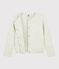 Girls' Tubular Knit Cardigan MONTELIMAR CHINE beige