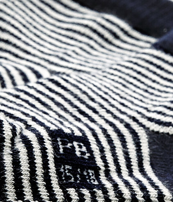 Unisex baby pinstriped socks SMOKING blue/COQUILLE beige