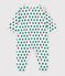 Babies' fir tree design velour pyjama suit white/multicolor