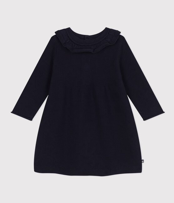Babies' Long-Sleeved Knit Dress SMOKING blue