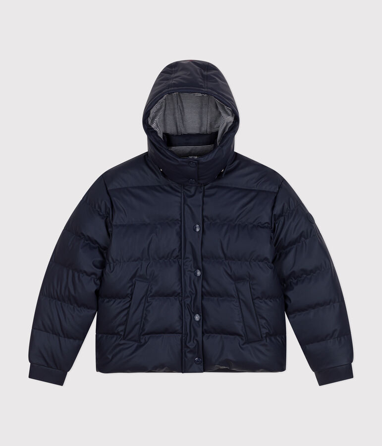Women's PU puffer jacket blue