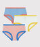 Girls' Pinstriped Organic Cotton Knickers - 3-Pack variante 1
