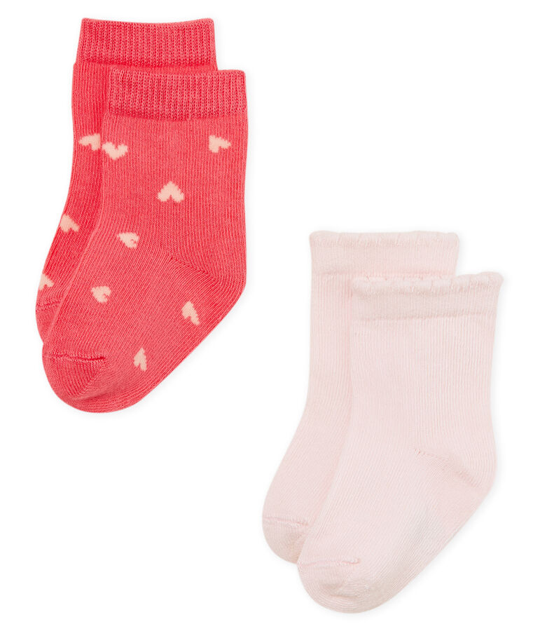 Baby girls' socks - pack of 2 multicolor