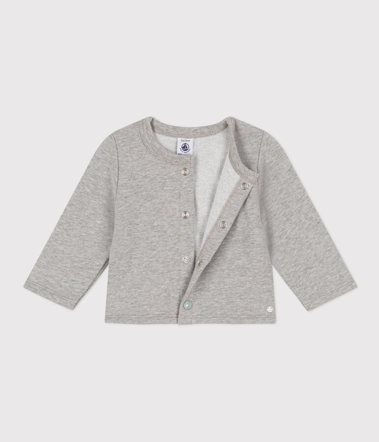 Babies' Fleece Cardigan CHATON CHINE grey