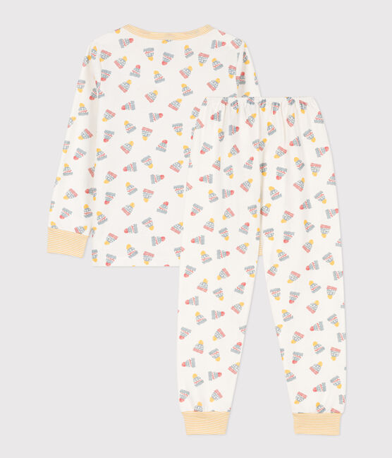 Children's Hat Fleece Pyjamas MARSHMALLOW white/MULTICO white