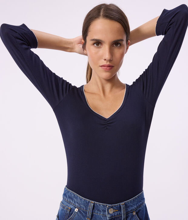 Women's short-sleeved plain cotton body SMOKING