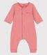 Babies' Plain Organic Tube Knit Long Playsuit