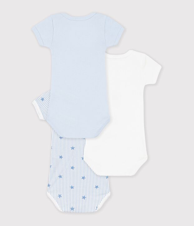 Pack of short-sleeved bodies in Paris print cotton for babies multicolor