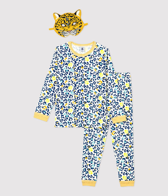 Unisex Glow in the Dark Leopard Cotton Pyjamas MARSHMALLOW white/MULTICO white