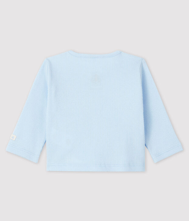 Babies' Organic Cotton 2x2 Rib Knit Cardigan FRAICHEUR