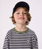 Children's long-sleeved stripy cotton T-shirt SOIR blue/MILK