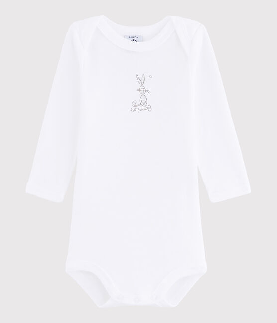 Unisex Babies' Long-Sleeved Bodysuit ECUME white