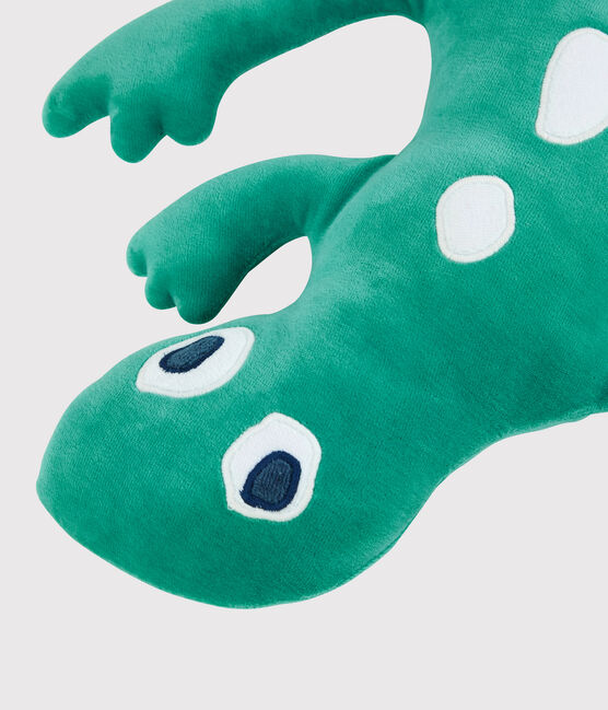 Velour Lizard Cushion GAZON green