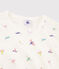 Girls' Snugfit Birds Print Ribbed Pyjamas MARSHMALLOW white/MULTICO white