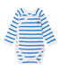 Newborn baby boy long-sleeved striped bodysuit