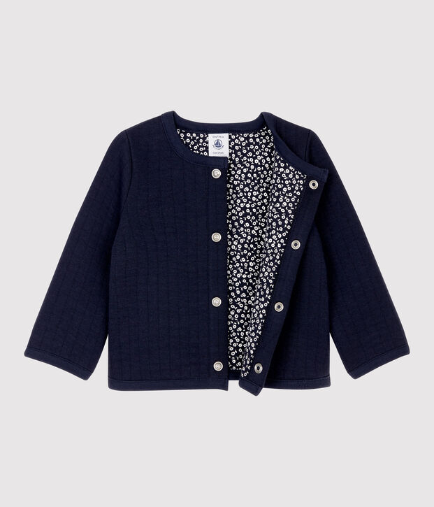 Babies' Quilted Tube Knit Cardigan SMOKING
