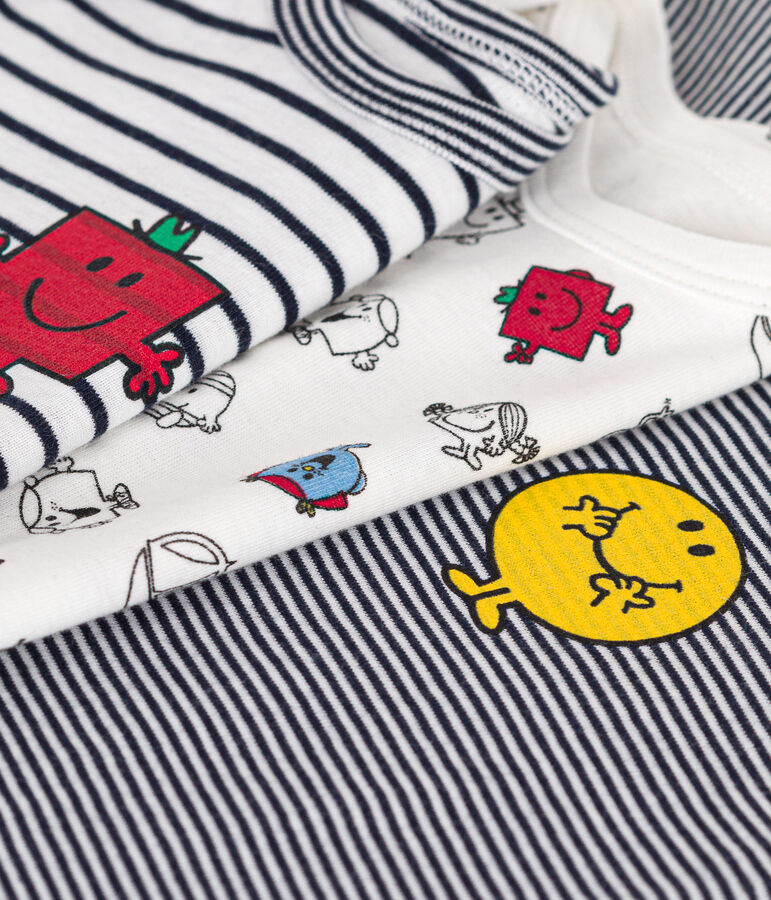 Babies' short-sleeved cotton Mr. Men and Little Miss bodysuits - 3-pack multicolor