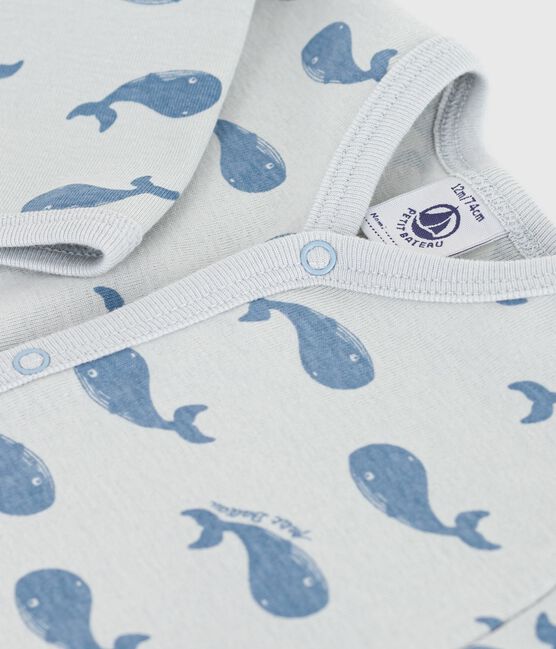 Babies' printed cotton footless pyjama suit CO2 /ADRIATIC