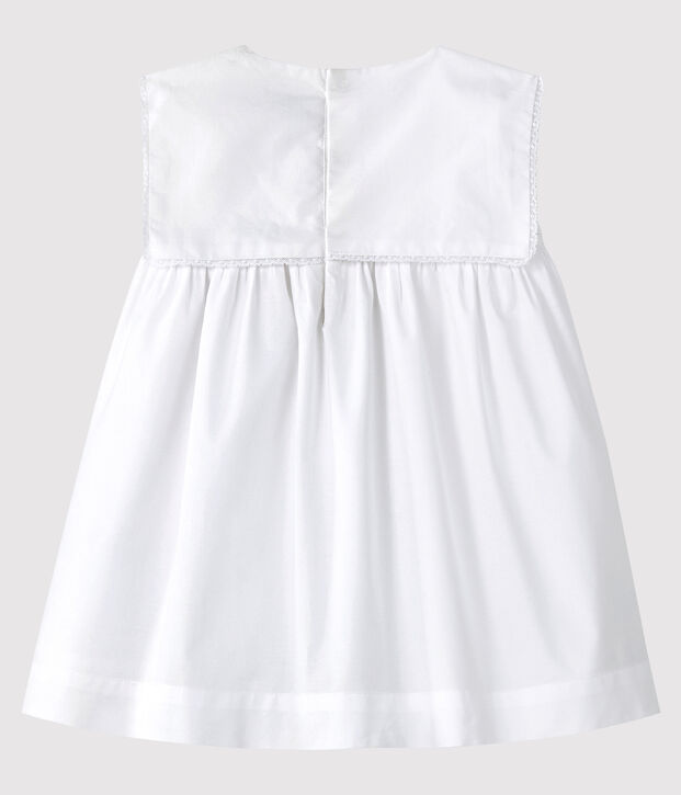 Baby Girls' Sleeveless Poplin Formal Dress white