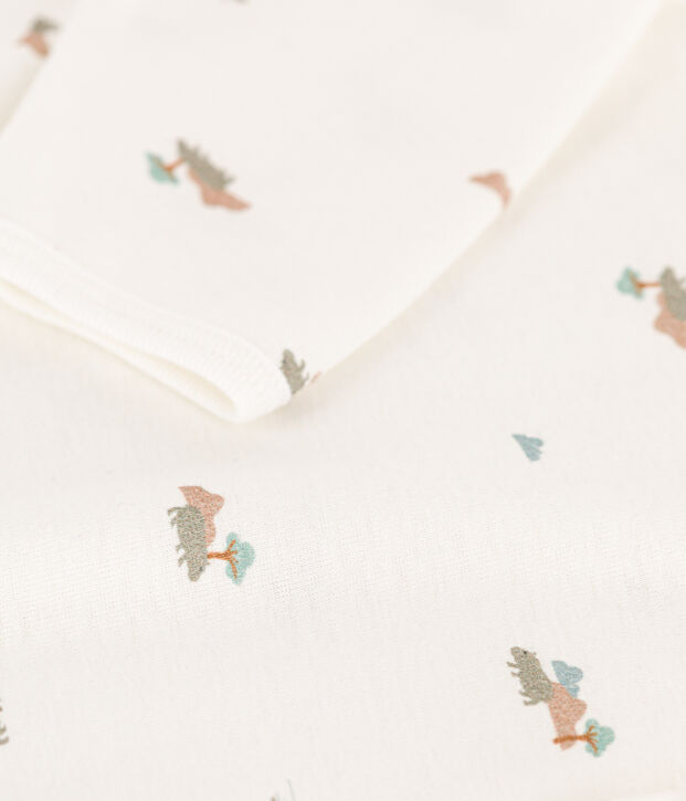 Animal Themed Cotton Sleepsuit white/multicolor