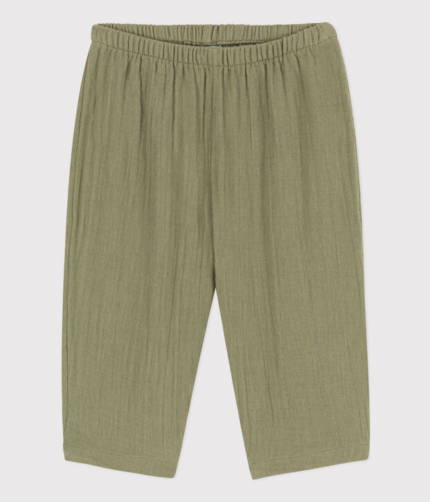 Babies' Cotton Gauze Trousers green