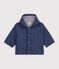 Babies' jacket in quilted denim embroidered with stars blue