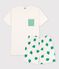 Boys' Organic Cotton Short Pyjamas MARSHMALLOW white/MULTICO white
