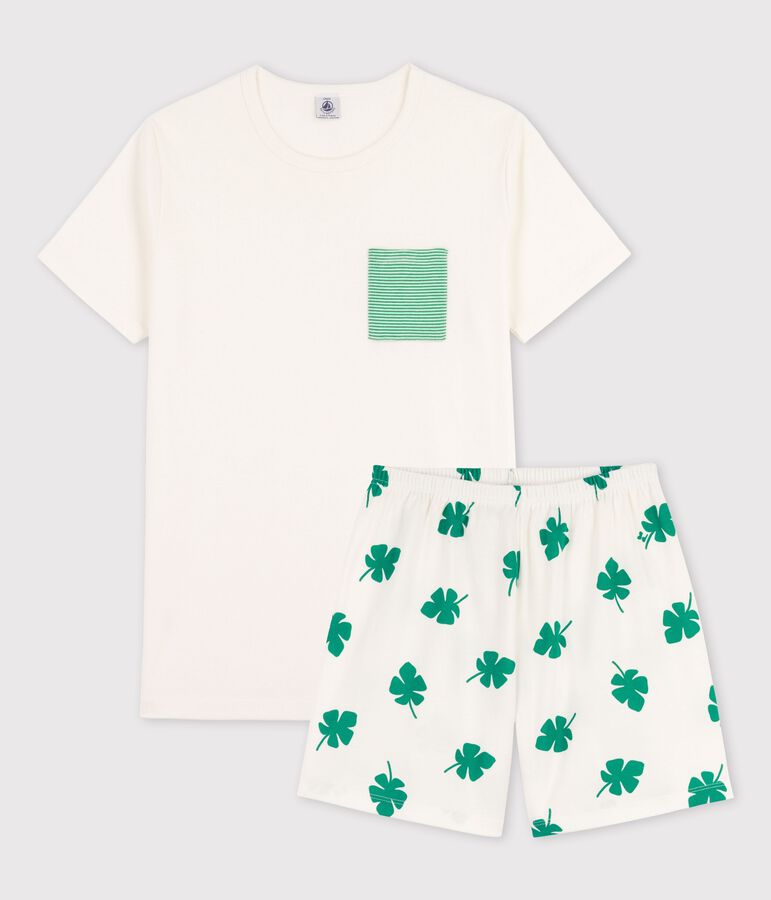 Boys' Organic Cotton Short Pyjamas white/multicolor