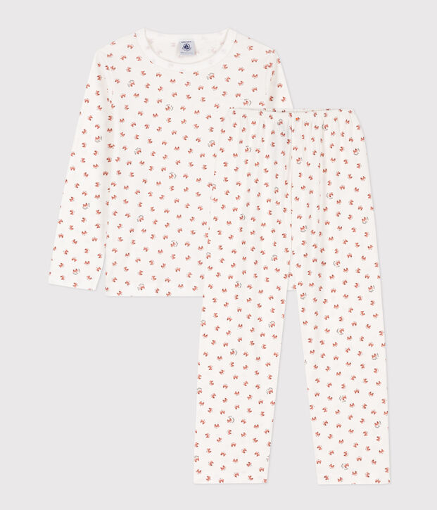 Children's Unisex Fox Cotton Pyjamas white/multicolor