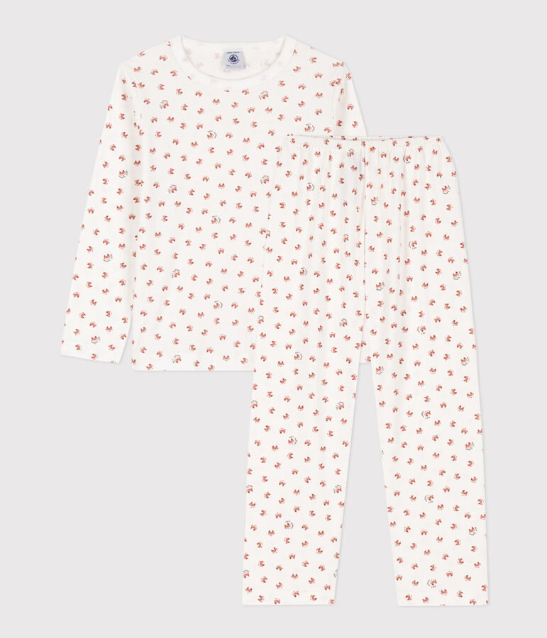Children's Unisex Fox Cotton Pyjamas MARSHMALLOW white/MULTICO white