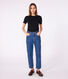 Women's Iconic plain short-sleeved rib knit T-shirt