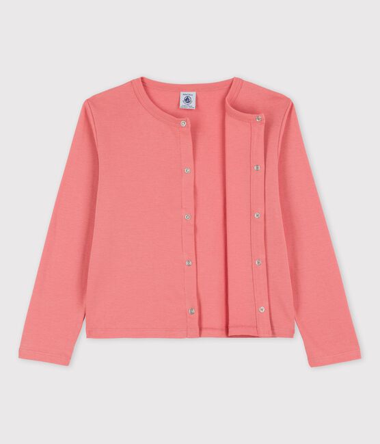 Girls' Organic Cotton Cardigan PAPAYE pink