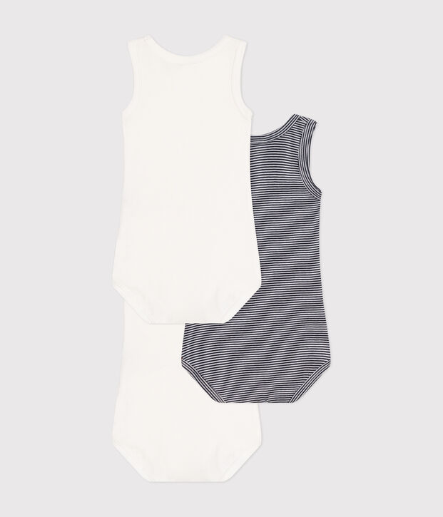 Babies' Sleeveless Cotton Bodysuits - 3-Pack multicolor