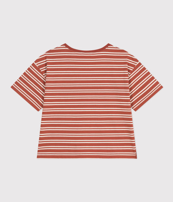 Women's Boxy Stripy Cotton T-Shirt FAMEUX /AVALANCHE