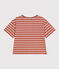Women's Boxy Stripy Cotton T-Shirt FAMEUX /AVALANCHE