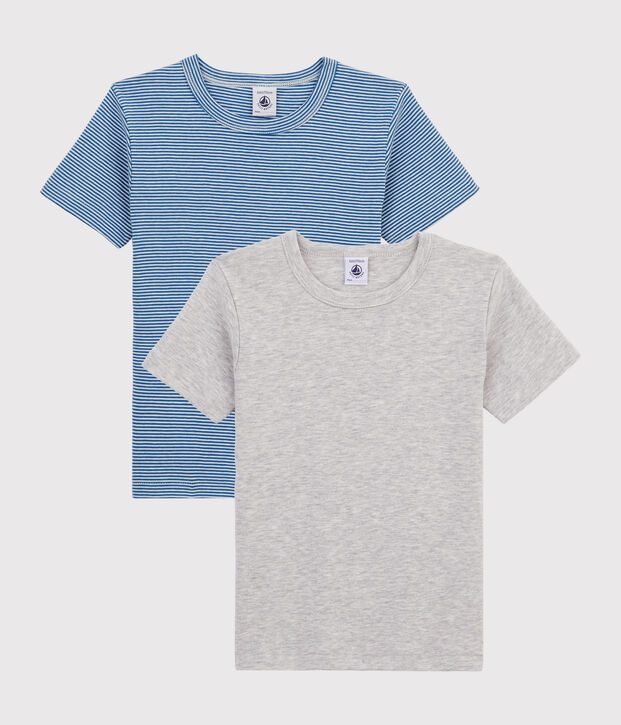 Boys' Pinstriped Short-sleeved T-Shirt - 2-Piece Set multicolor