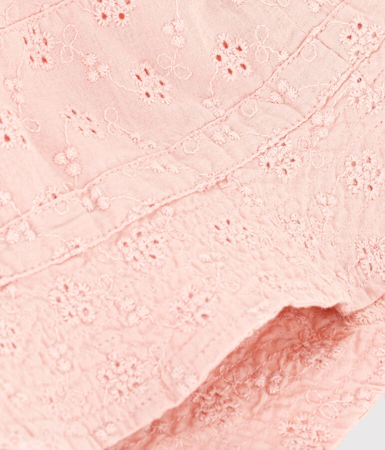 Babies' English embroidery Sun Hat pink