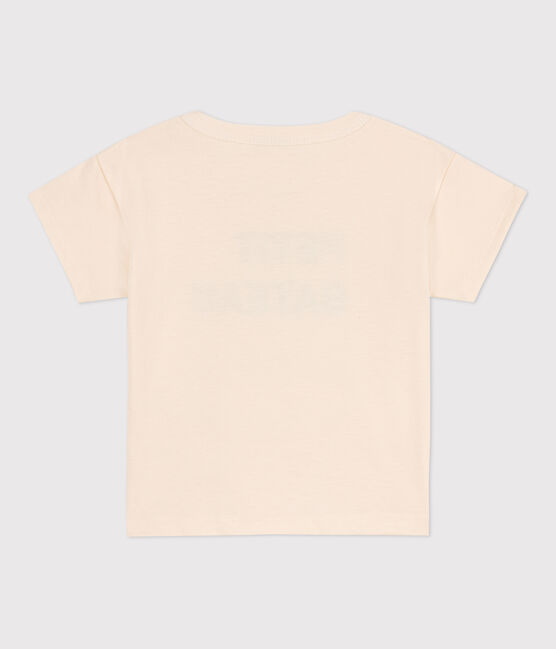 Babies' Short-Sleeved Jersey T-Shirt With Motif AVALANCHE Ecru