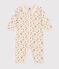 Babies' cotton floral print footless pyjama suit AVALANCHE white/MULTICO