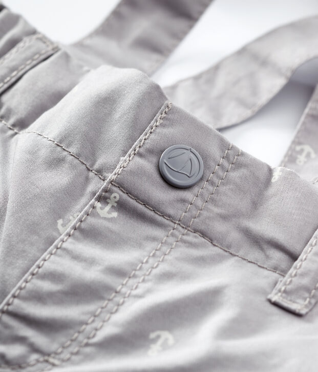 Baby Boys' Eye-Catching Serge Shorts and Braces grey/white