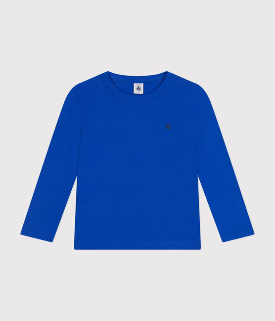 Children's long-sleeved rib knit unisex t-shirt CALVIN blue