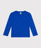 Children's long-sleeved rib knit unisex t-shirt CALVIN blue
